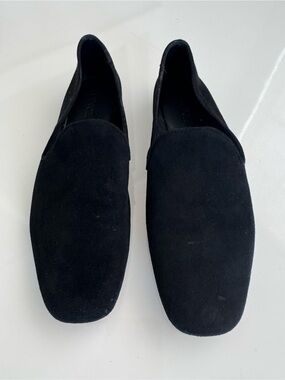 Vince Paz  Black Suede Slip-On Loafers